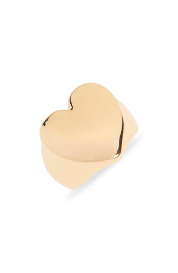 Nordstrom Rack Heart Signet Ring In Gold