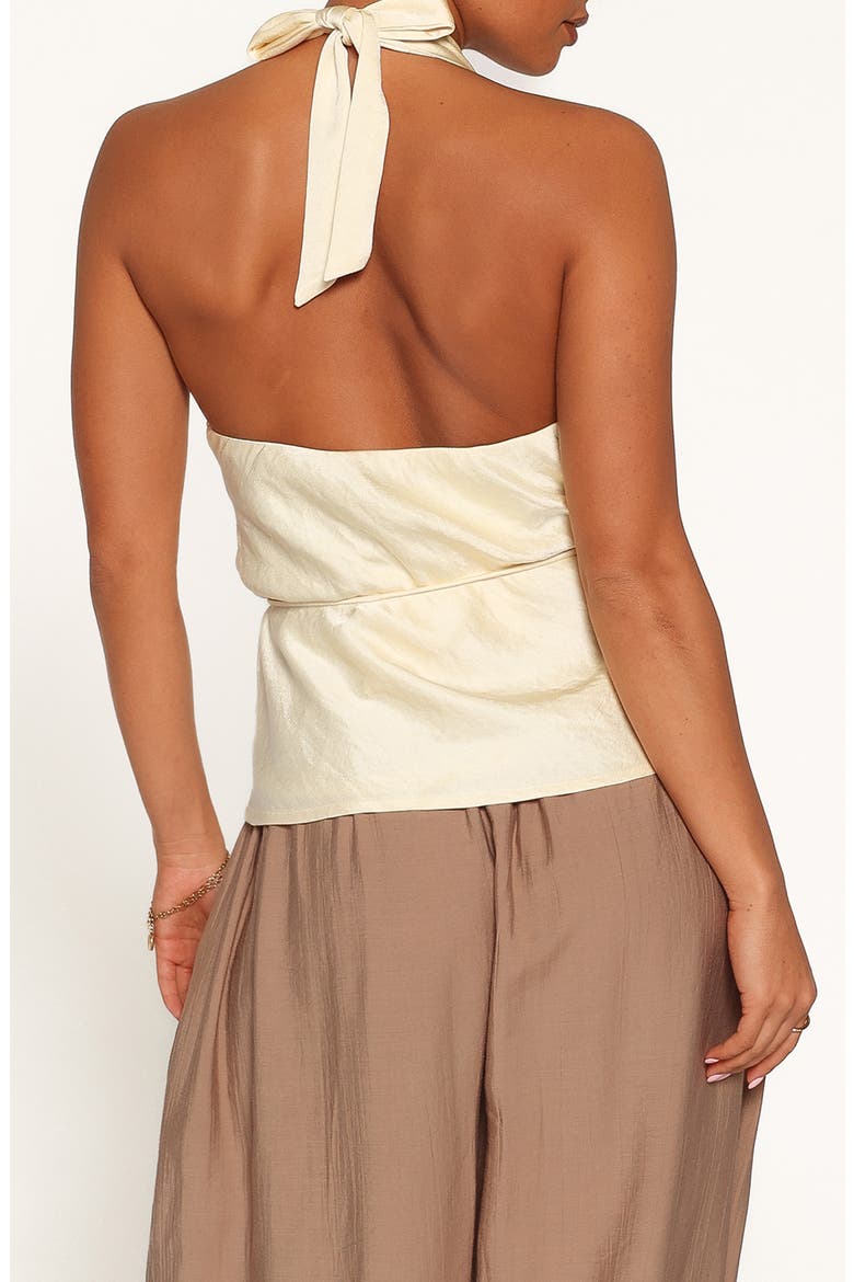 Brenn Cowl Neck Halter Top, Alternate, color, BUTTER YELLOW