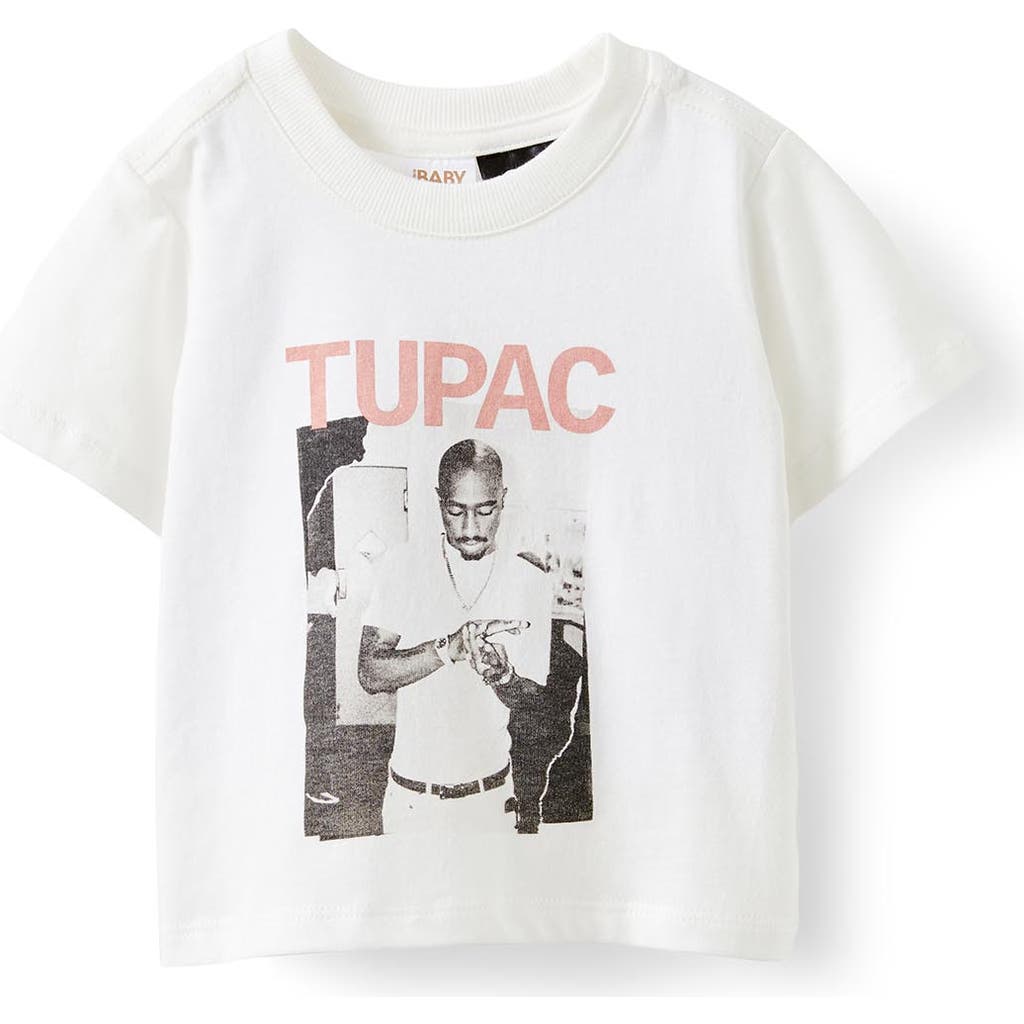 Cotton On Kids Jamie Short Sleeve Graphic Print Tee In Vanilla Tupac