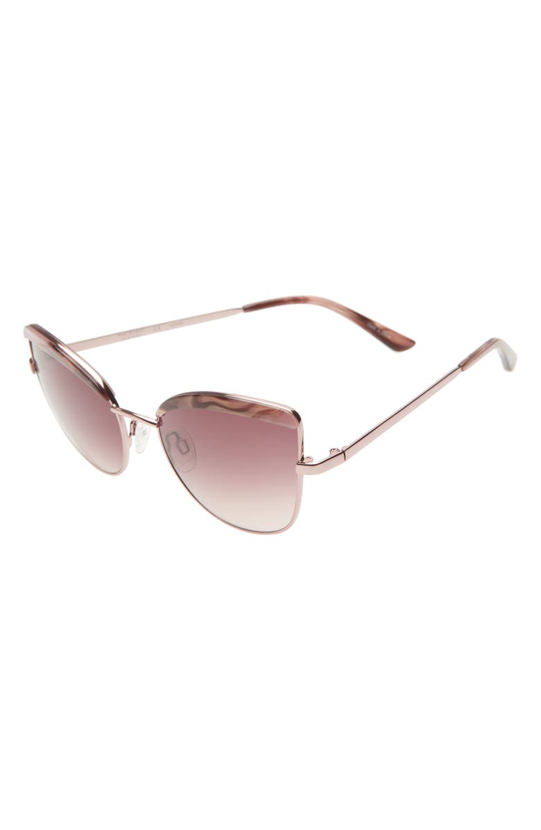 Isaac Mizrahi New York 55mm Gradient Cat Eye Sunglasses, Alternate, color, Rose