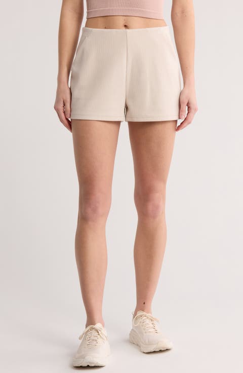 High Waist Wide Rib Shorts