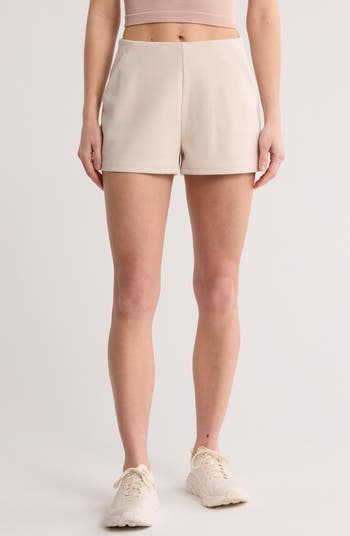 aclent アクレント High waist rib short pants Ribbed Seamless High Waist Cross Over Athletic Shorts – OQQ