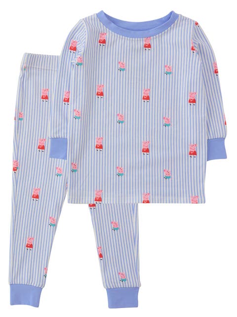 Peppa Pig & George Long Sleeve Pajama Set, Modal Blend