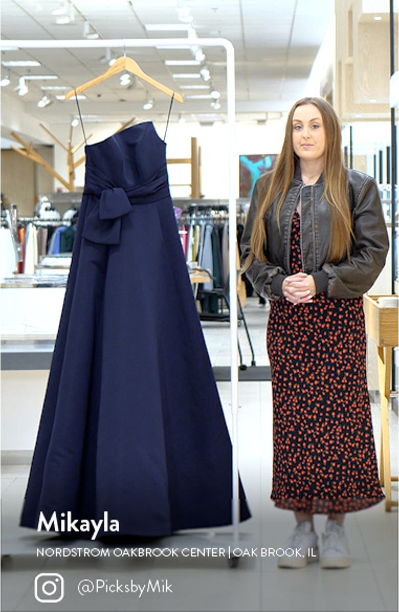 Bow Detail Strapless Ballgown, sales video thumbnail