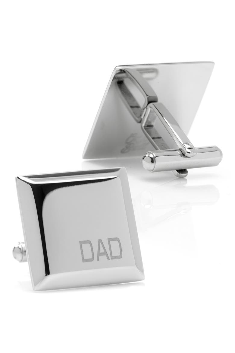 Dad Cuff Links, Alternate, color, SILVER