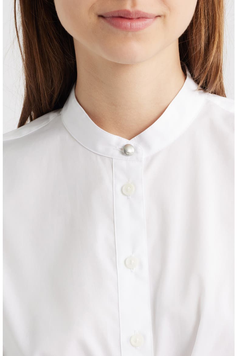 Gretchen Short Sleeve Poplin Button-Up Shirt, Alternate, color, WHITE