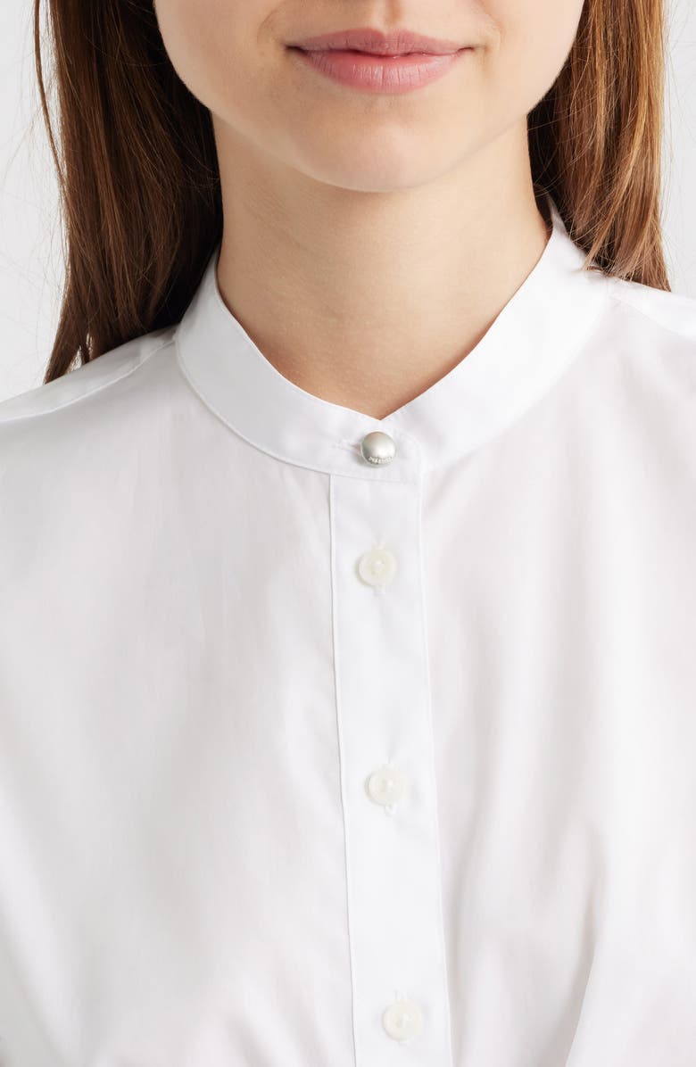 rag & bone Gretchen Short Sleeve Poplin Button-Up Shirt, Alternate, color, White