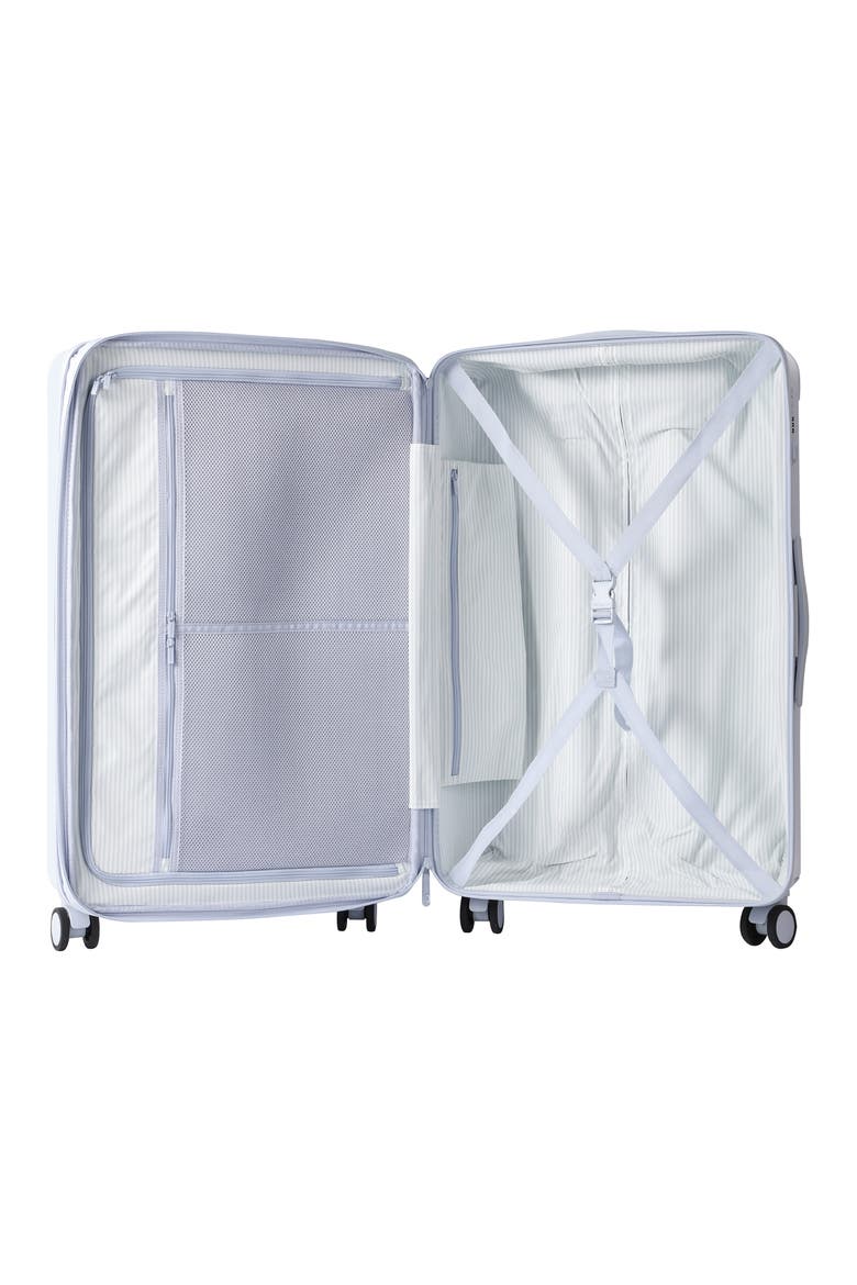 Nostos Glossy Large Spinner Suitcase, Alternate, color, AITHER BLUE