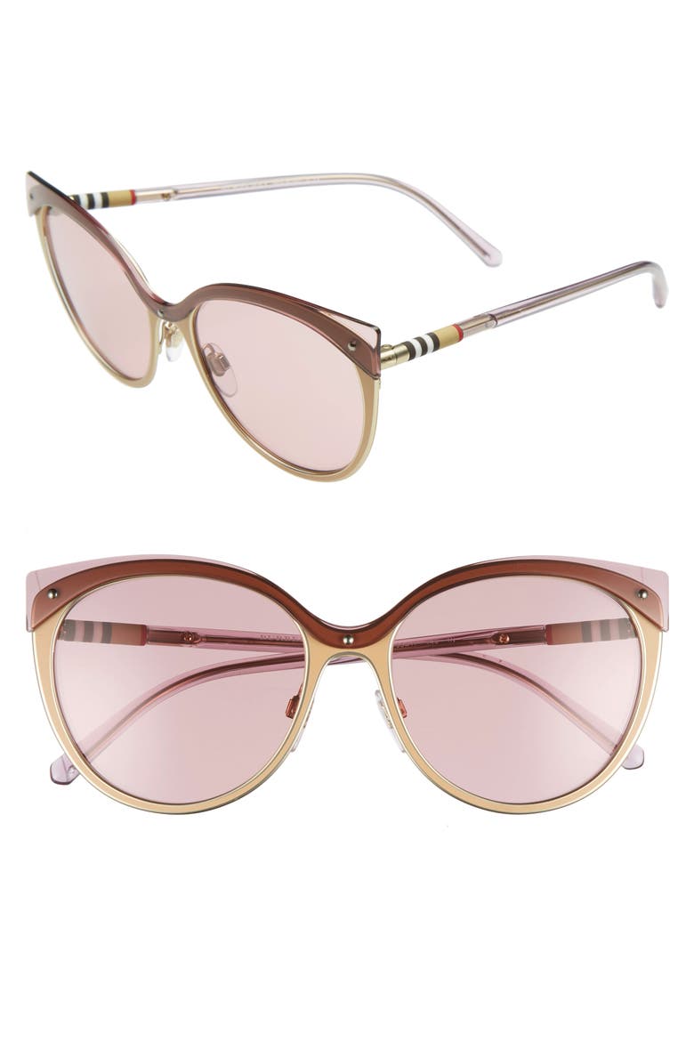 Heritage 55mm Cat Eye Sunglasses, Main, color, BEIGE SOLID