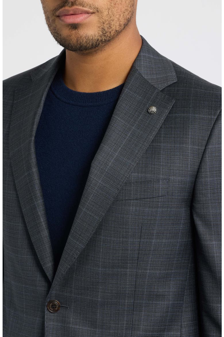 Esprit Tonal Plaid Wool Suit, Alternate, color, GREY