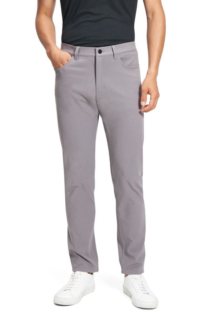 Theory Raffi Twill Pants, Main, color, Soft Grey