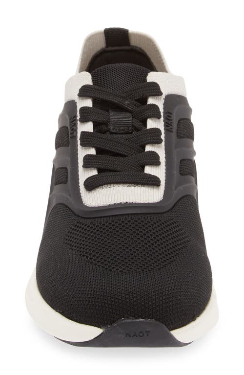 Naot Krypton Sneaker In Black/grey Knit