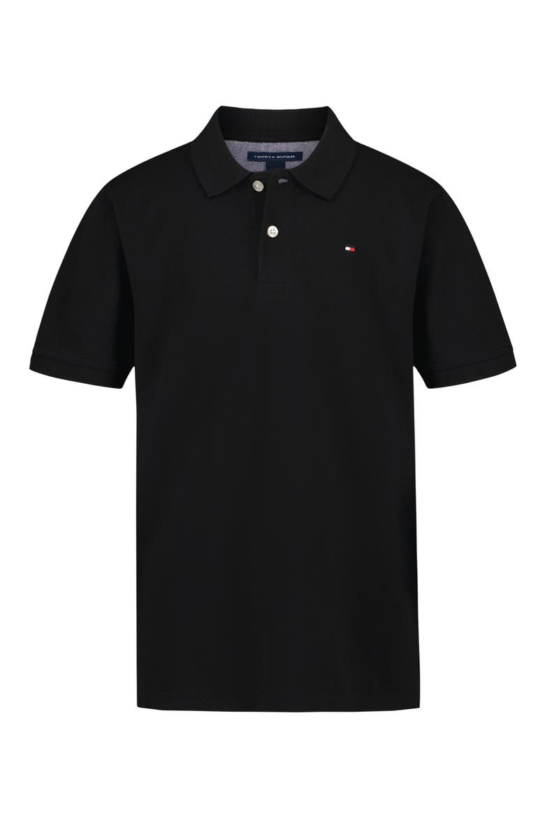 Kids' Ivy Cotton Polo, Main, color, BLACK