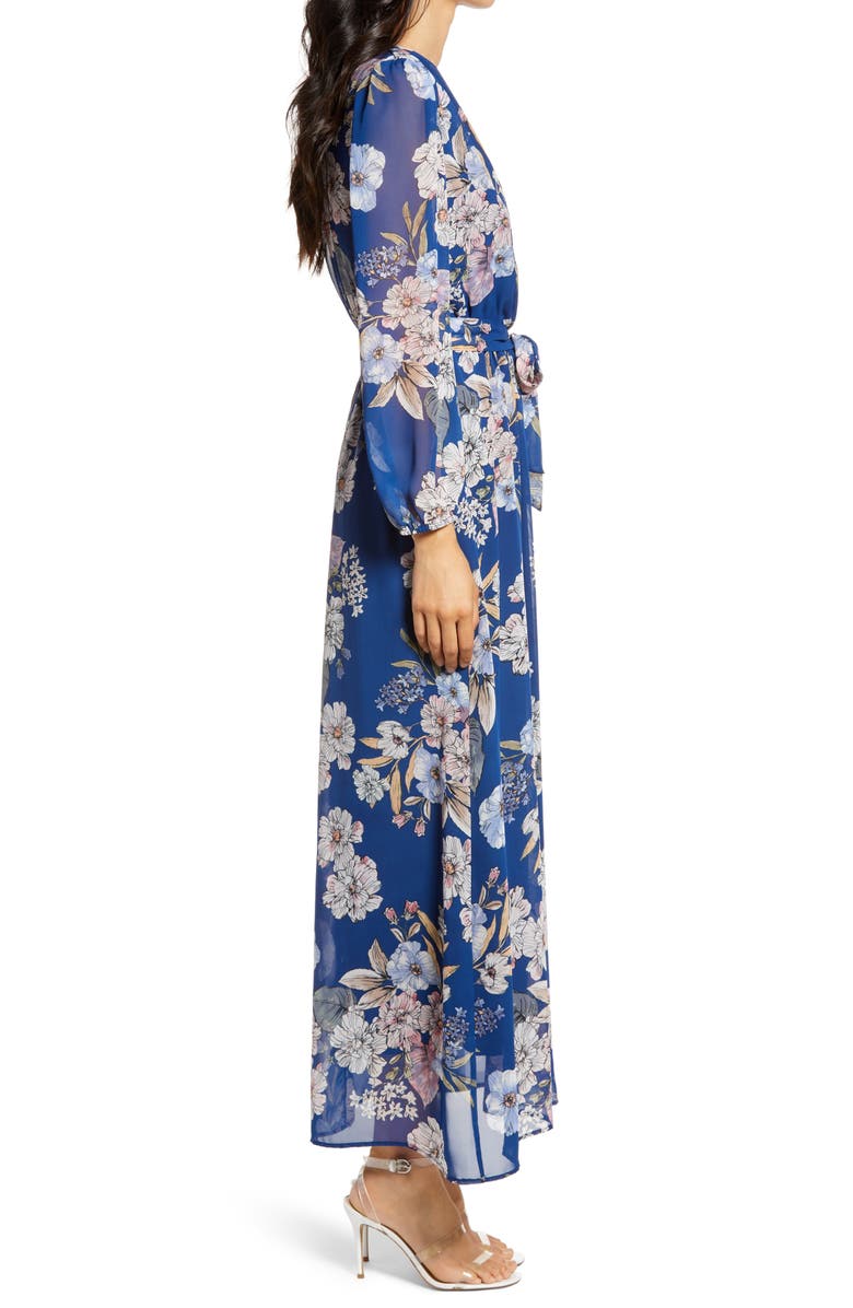 Fraiche by J Megan Floral Long Sleeve Dress, Alternate, color, Megan