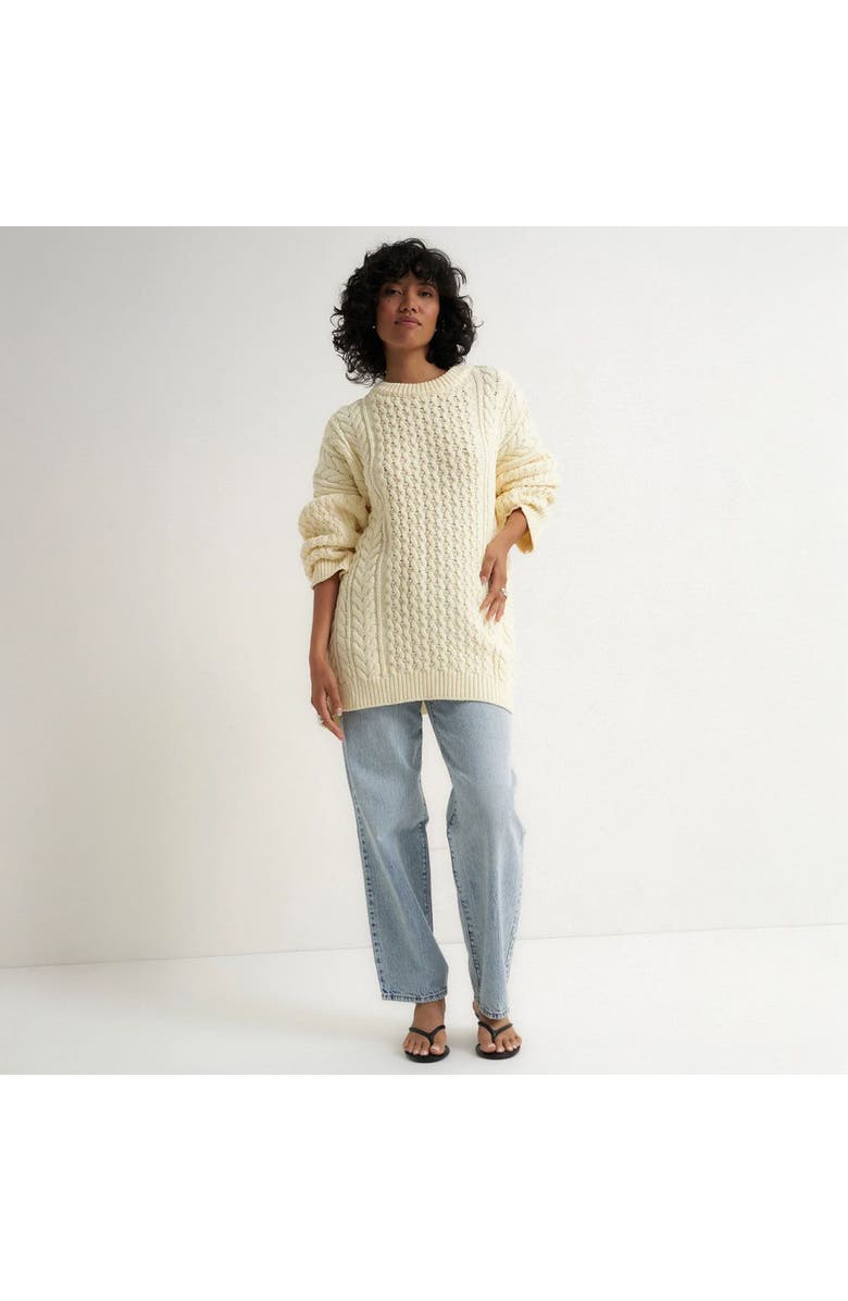 Callahan Mia Cableknit Sweater - Women's, Alternate, color, Creme