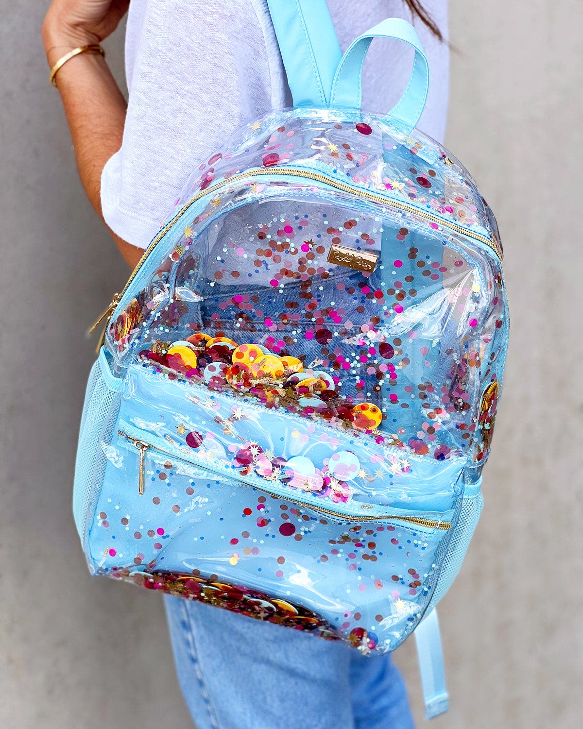 Confetti Backpack, Alternate, color, Blue Confetti