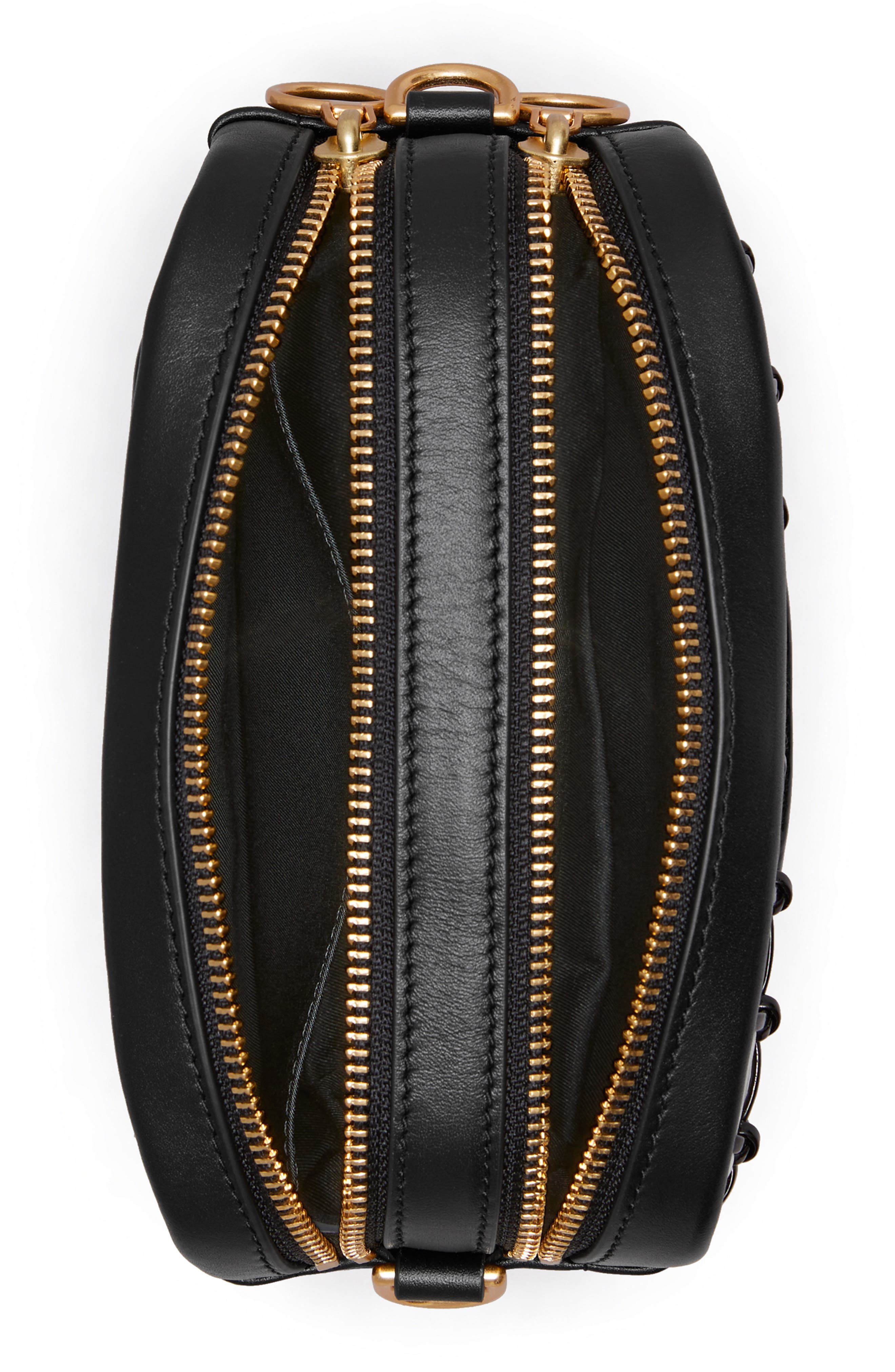 Tory Burch Perry Bombé Leather Mini Whipstitch Crossbody Bag, Alternate, color, 