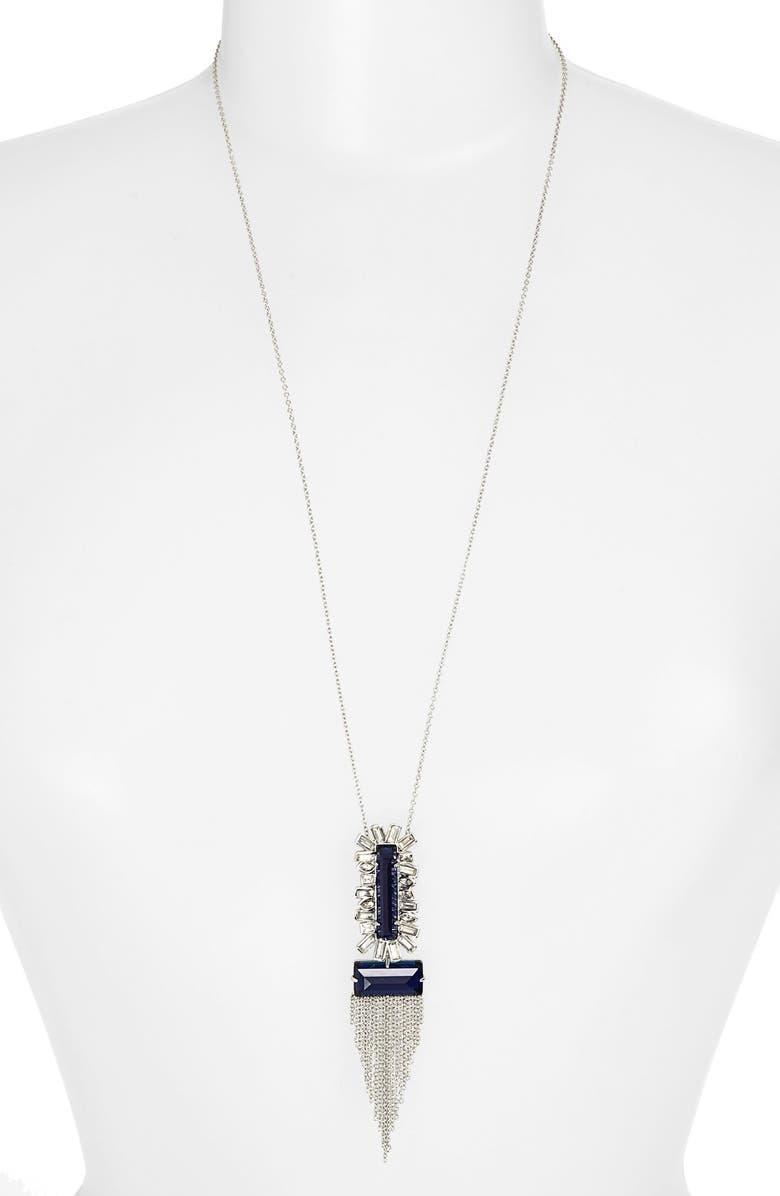 Alexis Bittar 'Miss Havisham' Fringe Stone Pendant Necklace, Alternate, color, 