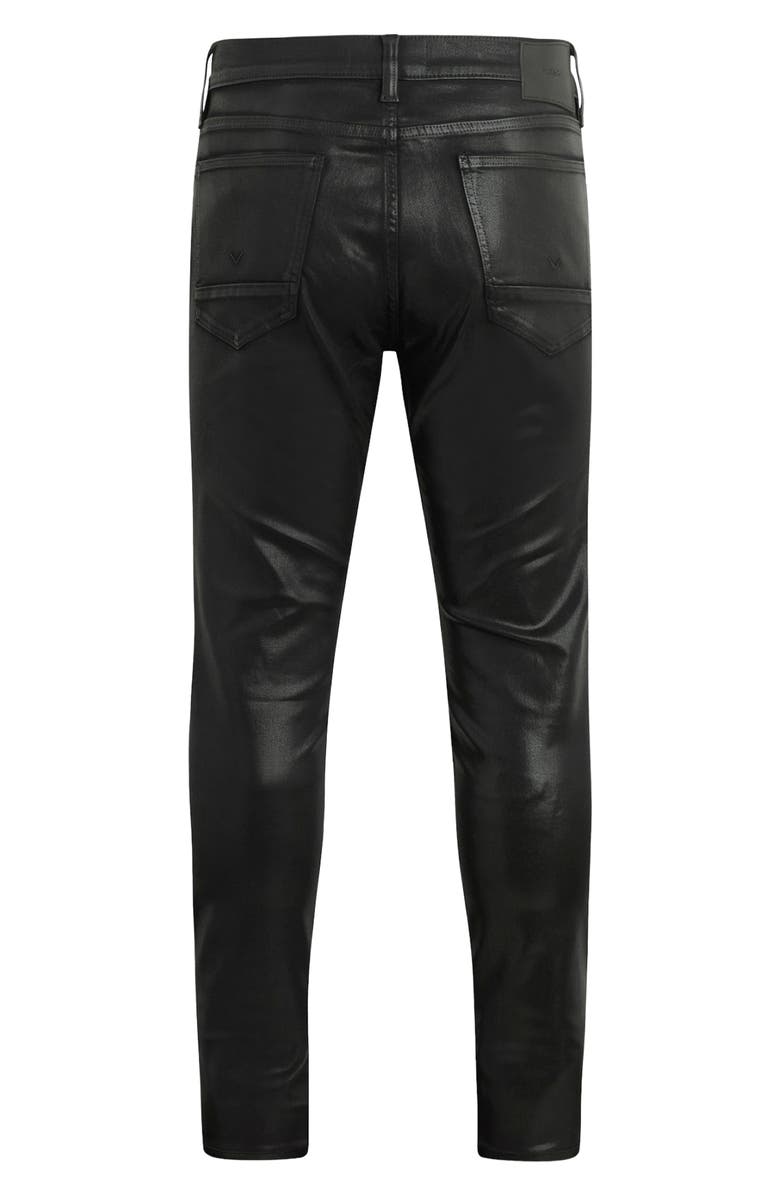 Hudson Jeans Zack Coated Skinny Jeans, Alternate, color, Jet Black Wax