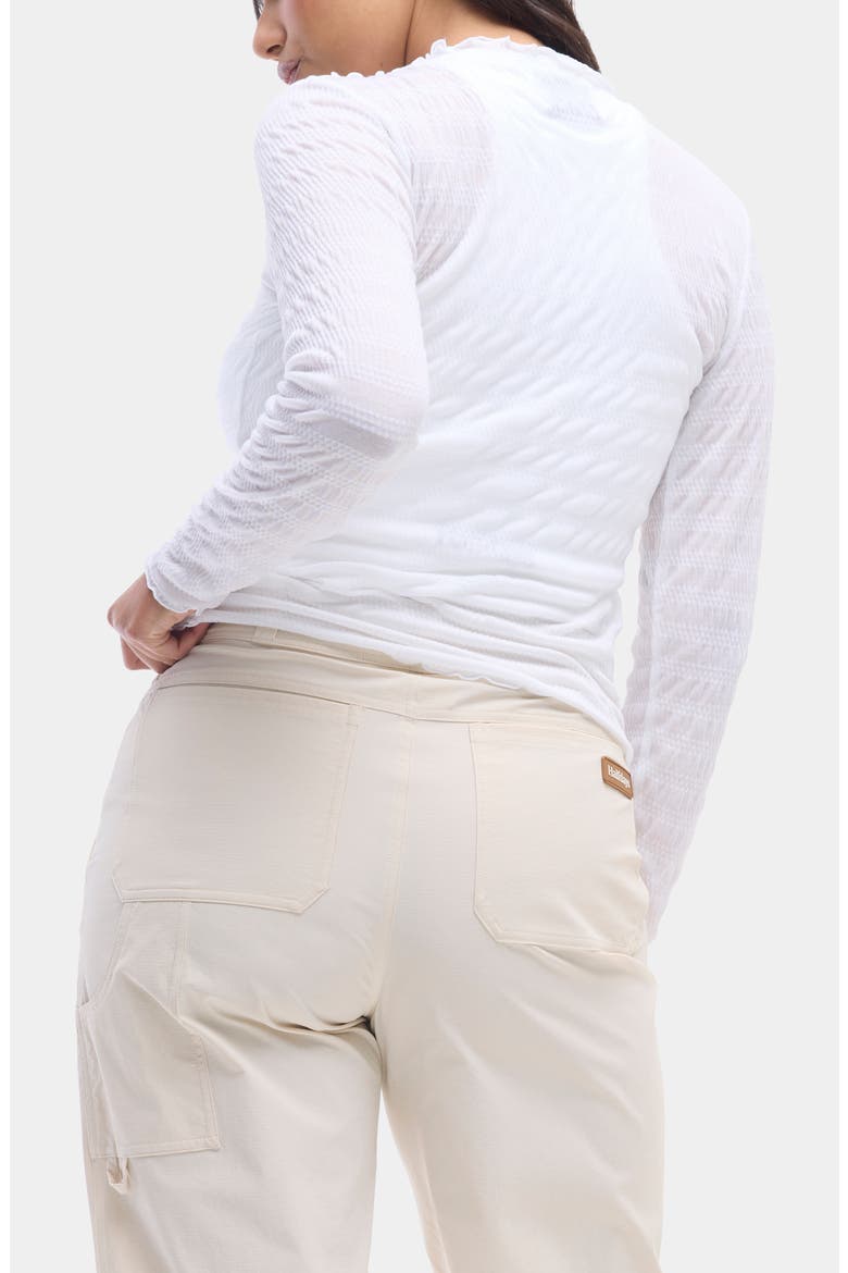 Ynes Texture Top, Alternate, color, WHITE