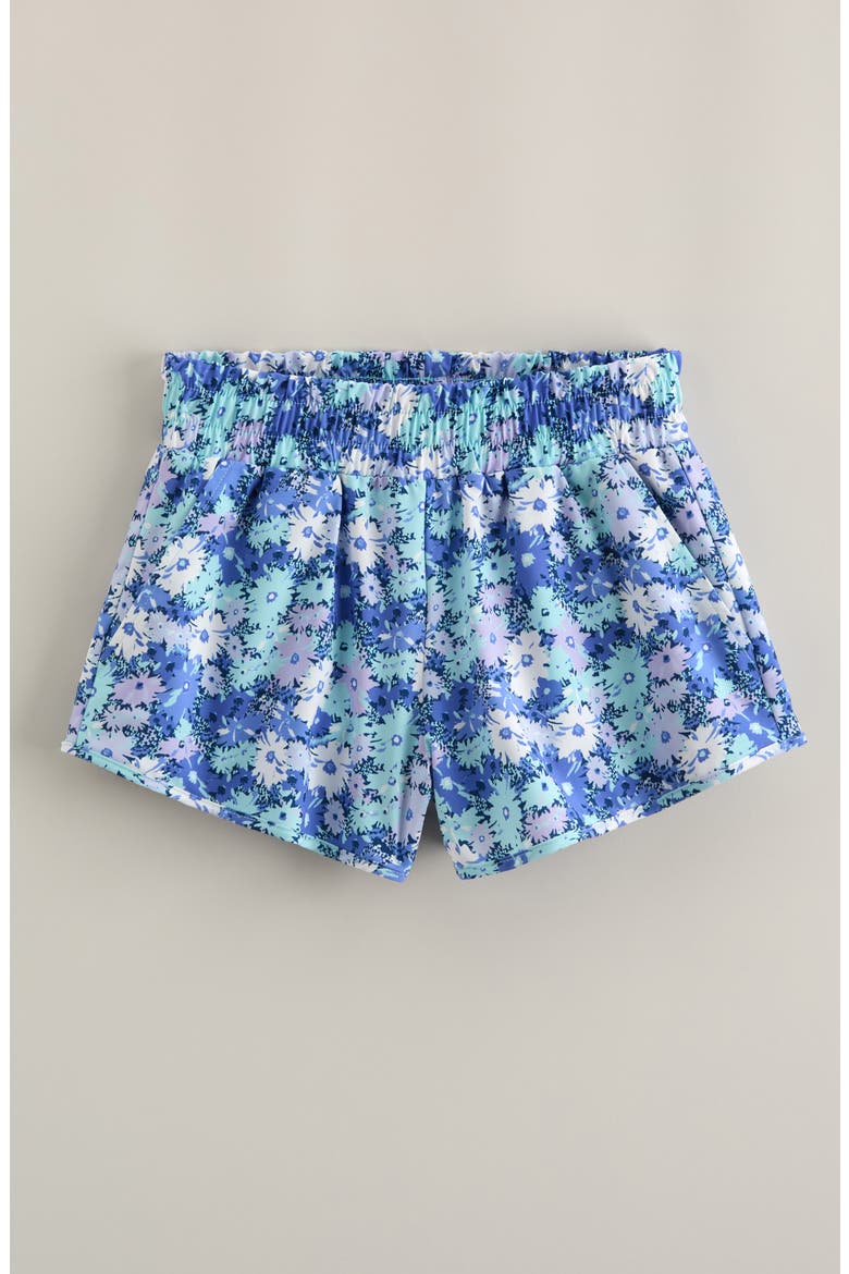 Kids' Out Pace Shorts, Main, color, BLUE PERSIA FLOWER BURST PRINT