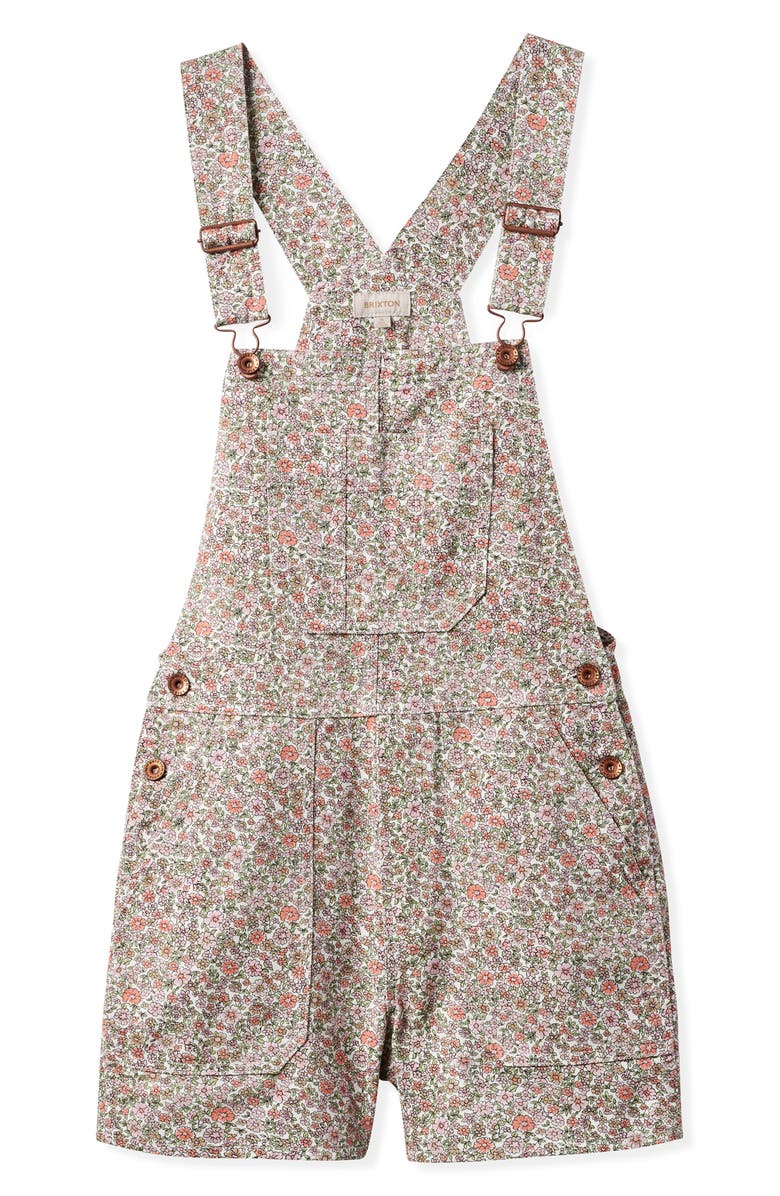 Brixton Costa Floral Cotton Shortalls, Main, color,