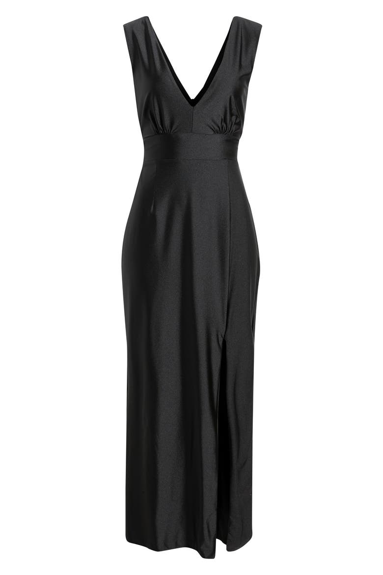 Sleeveless Maxi Dress, Alternate, color, BLACK