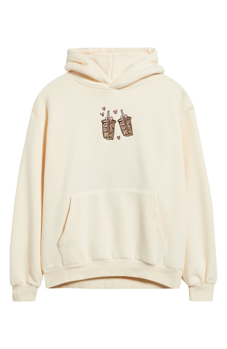 HAPPY CAMP3R Latte Love Hoodie, Alternate, color, Cream