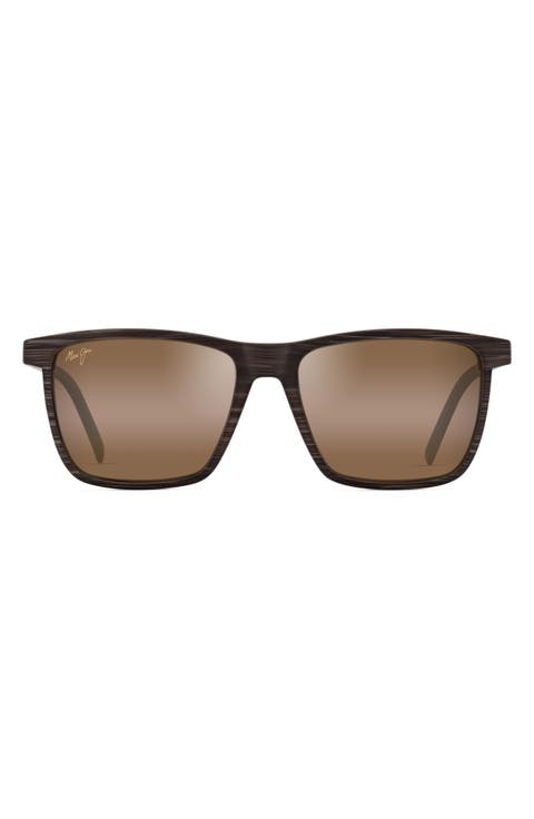 One Way 55mm PolarizedPlus2® Rectangular Sunglasses