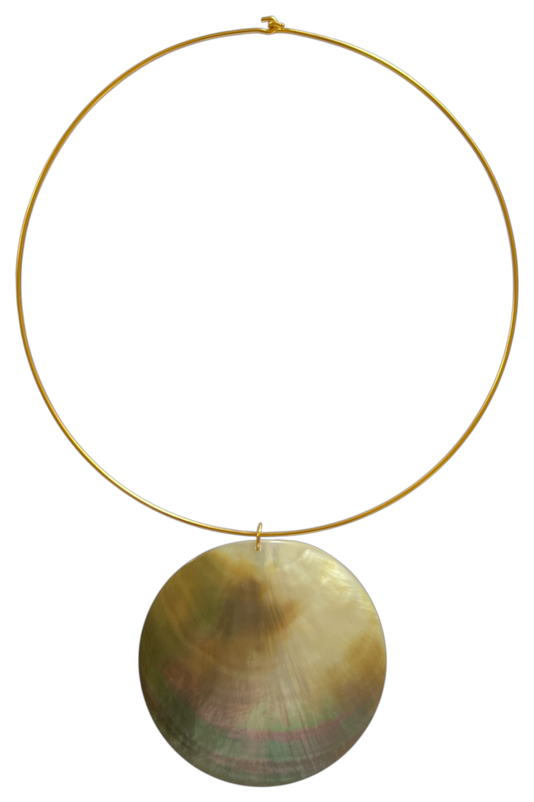 Gaia Necklace, Main, color, Iridescent Green and Brown