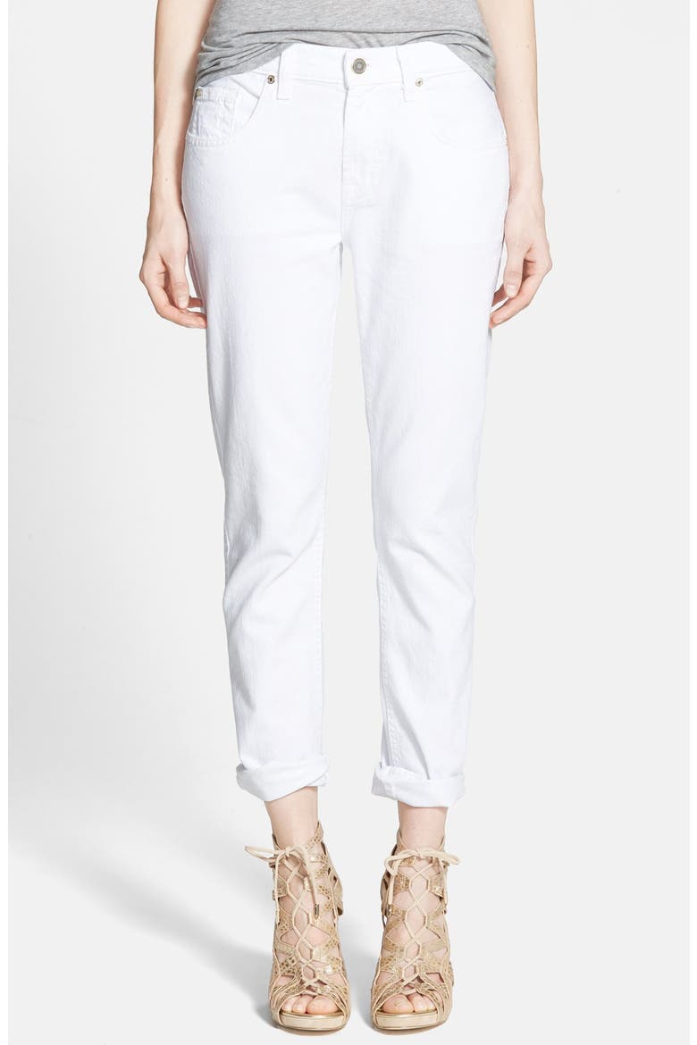 7 For All Mankind® Relaxed Skinny Jeans, Main, color, WHITE FASHION