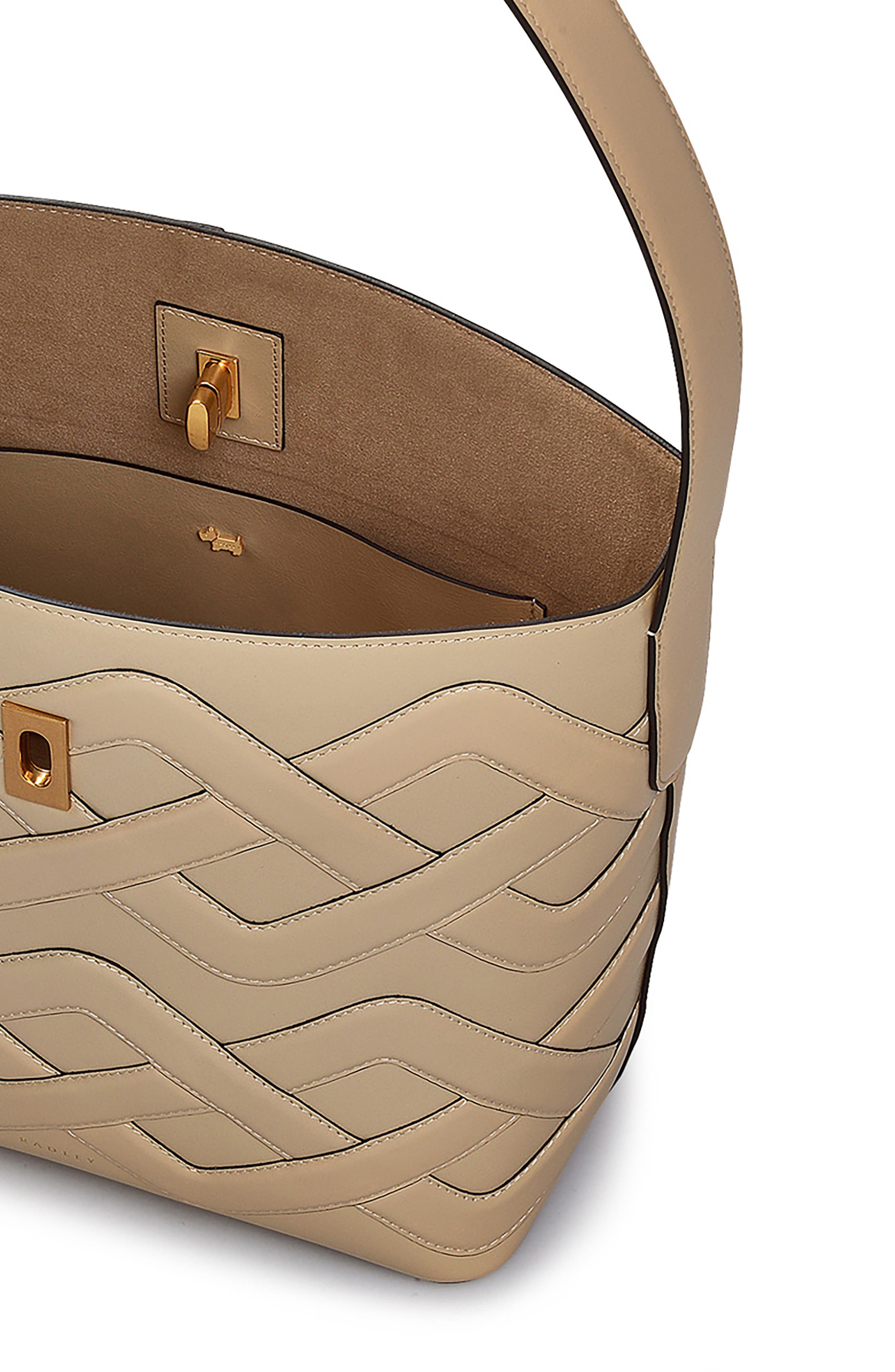 Radley Threadneedle Street Bucket Bag, Alternate, color, Stone