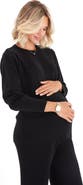Accouchée Effortless Elegance Set with Rib Side Zip Long Sleeve Top & Lounge Pants