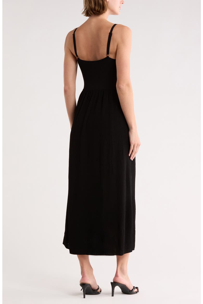 Alison Mixed Media Sweater Dress, Alternate, color, BLACK