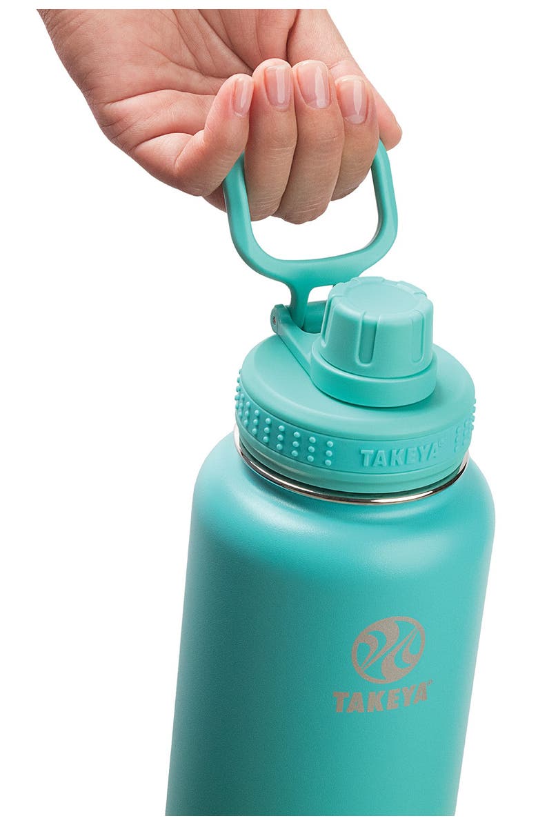 Takeya Teal Active Insulated 18 oz. Stainless Steel Monochromatic Bottle, Alternate, color,