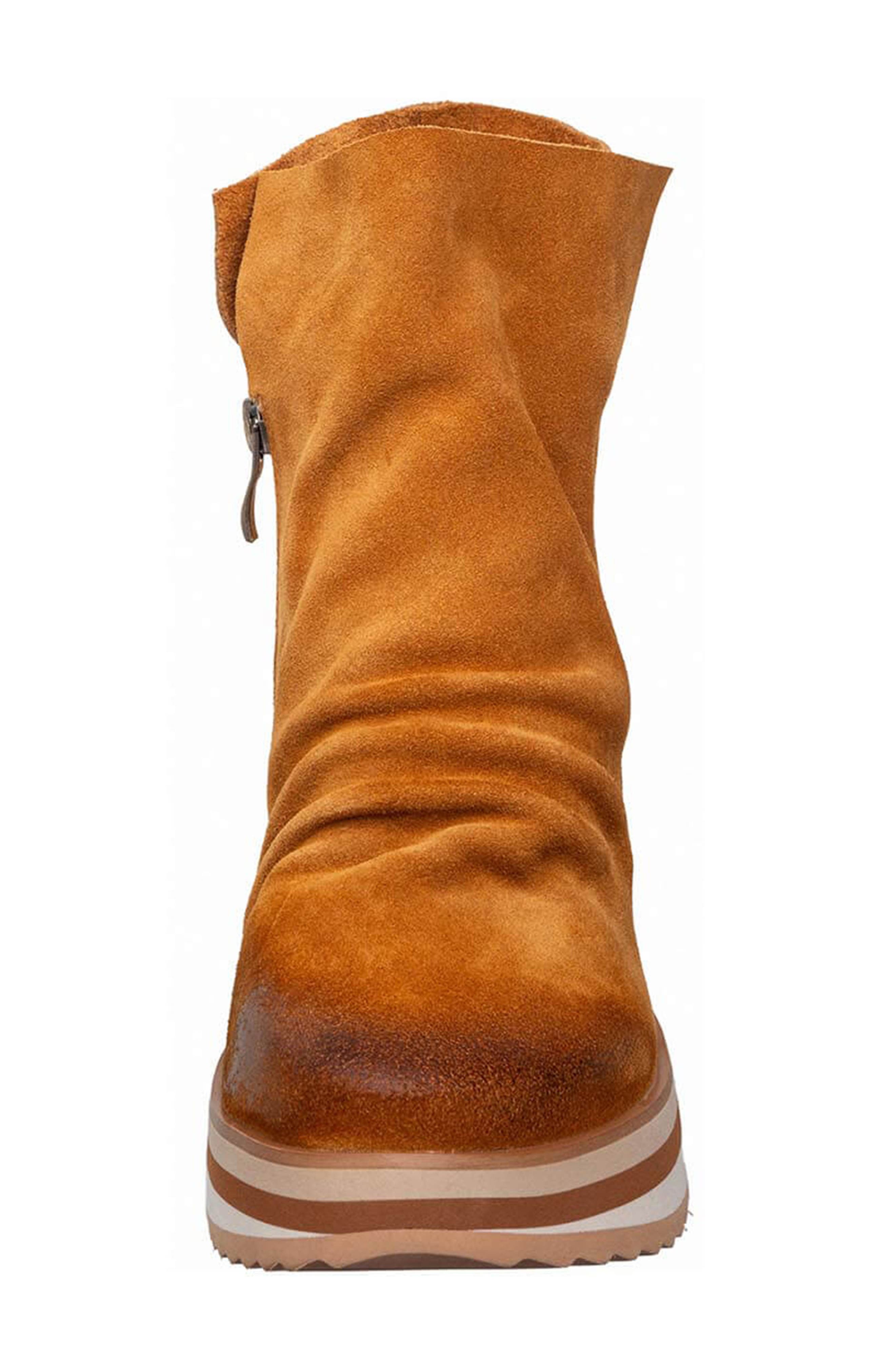 ANTELOPE Kirsten Platform Wedge Boot, Alternate, color, Cognac