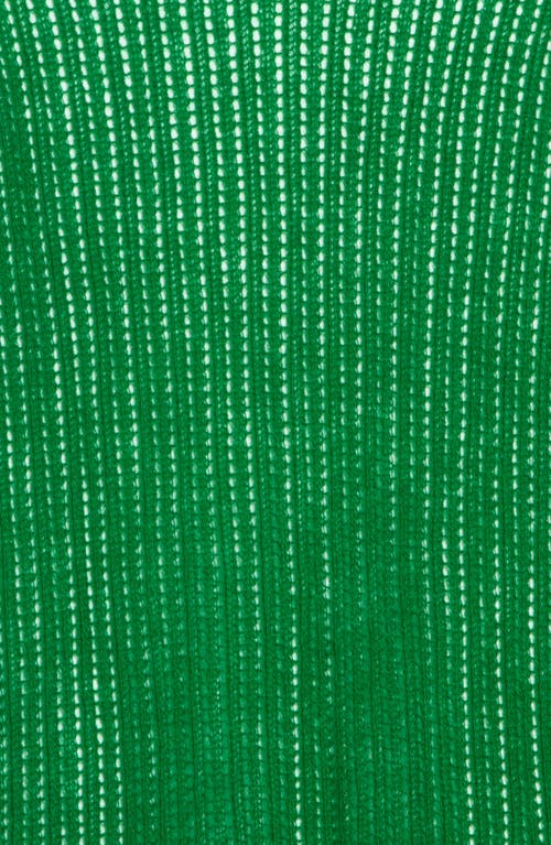 Portolano Open Knit Wrap Scarf In Green
