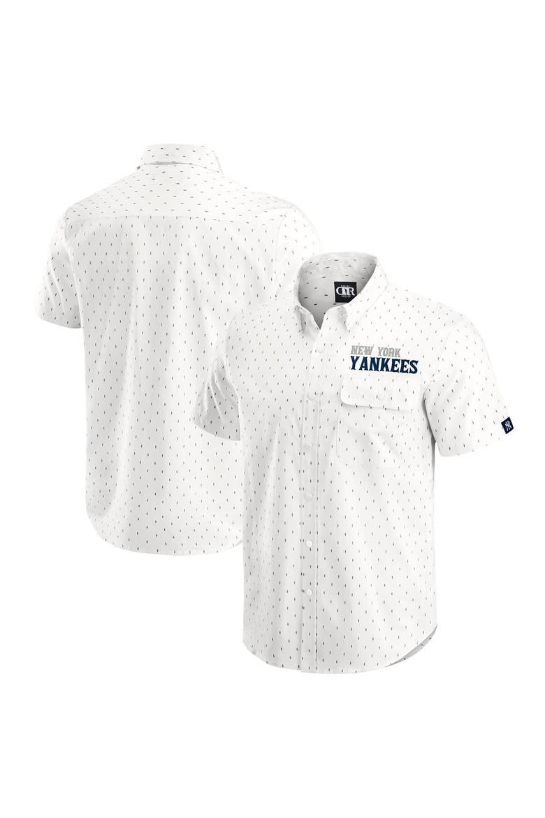 Men's Darius Rucker Collection by Fanatics  Cream New York Yankees Printed Button-Down Top, Main, color, Cream