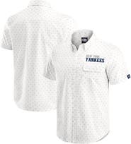 Darius Rucker Collection by Fanatics Men's Darius Rucker Collection by Fanatics Cream New York Yankees Printed Button-Down Top