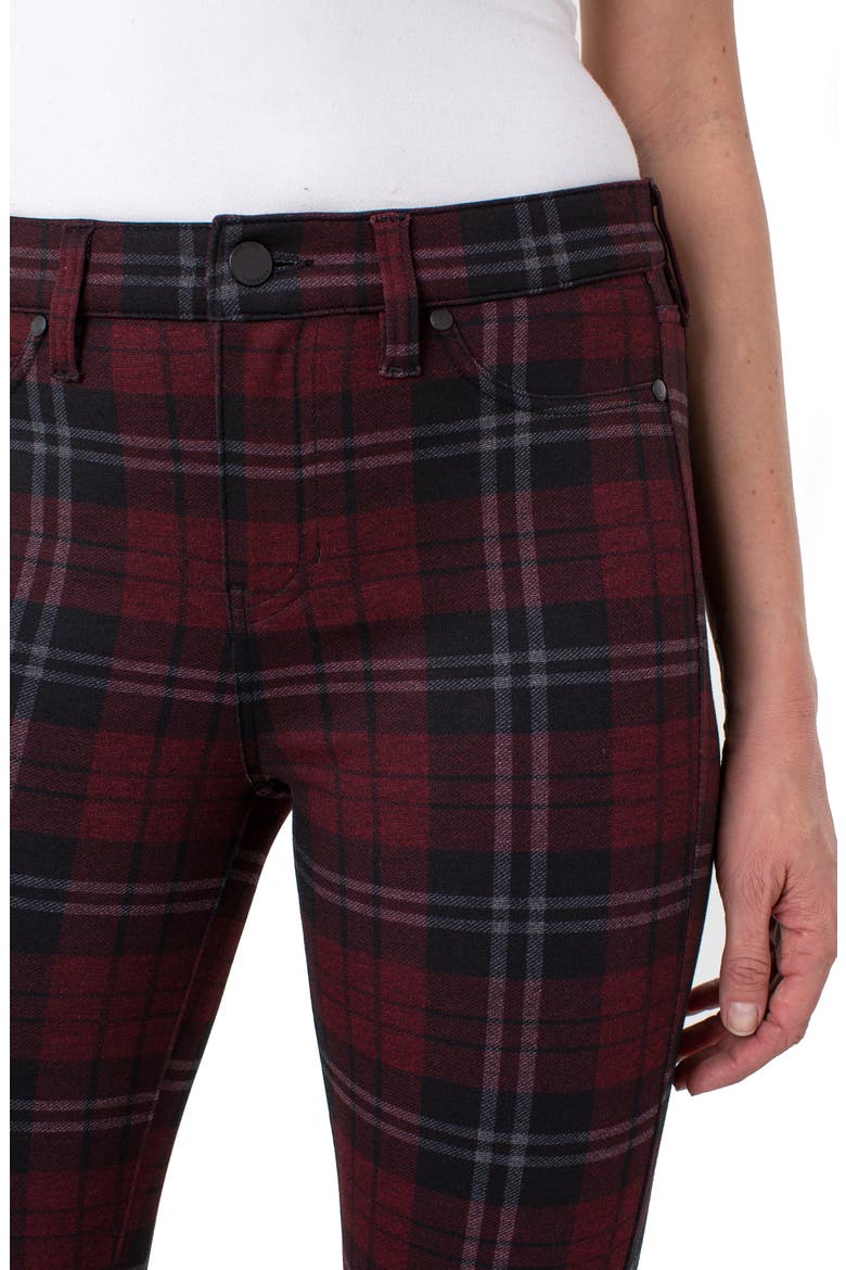Madonna Plaid Ankle Skinny Pants, Alternate, color, RED/ BLK TARTAN