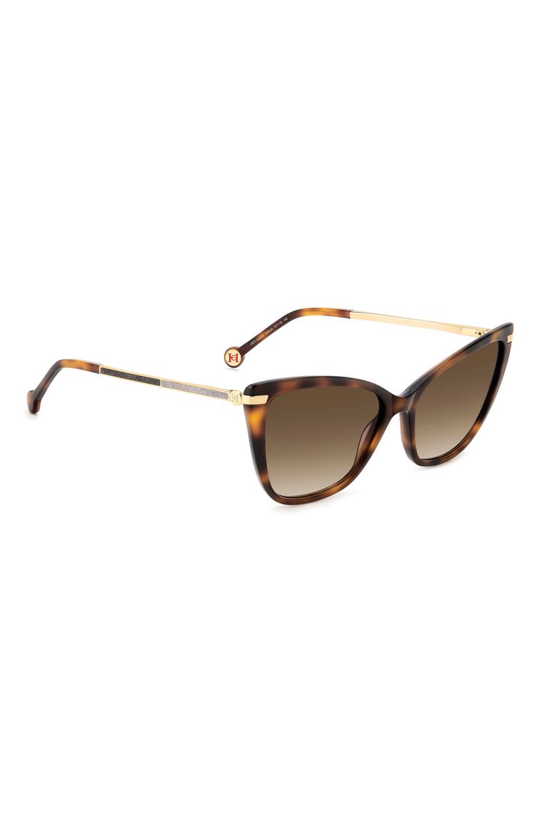 55mm Gradient Rectangular Sunglasses, Alternate, color, HAVANA/ BROWN SF