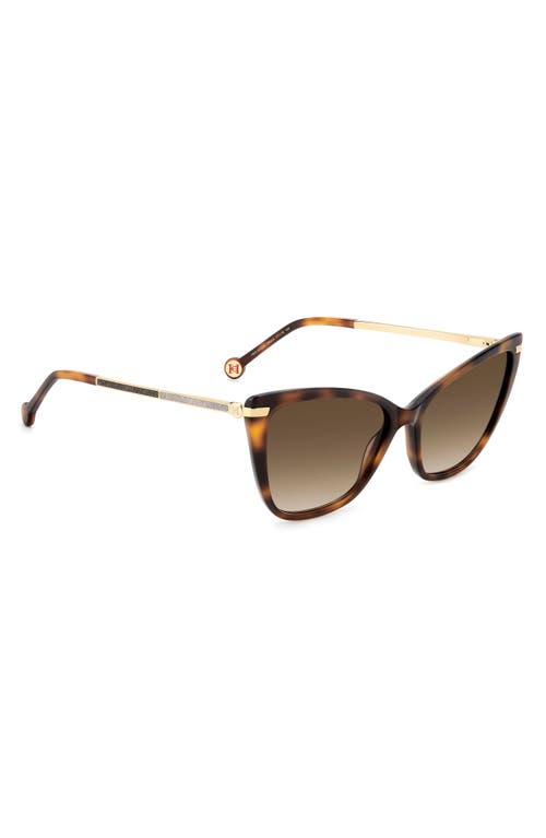 Carolina Herrera 55mm Gradient Rectangular Sunglasses