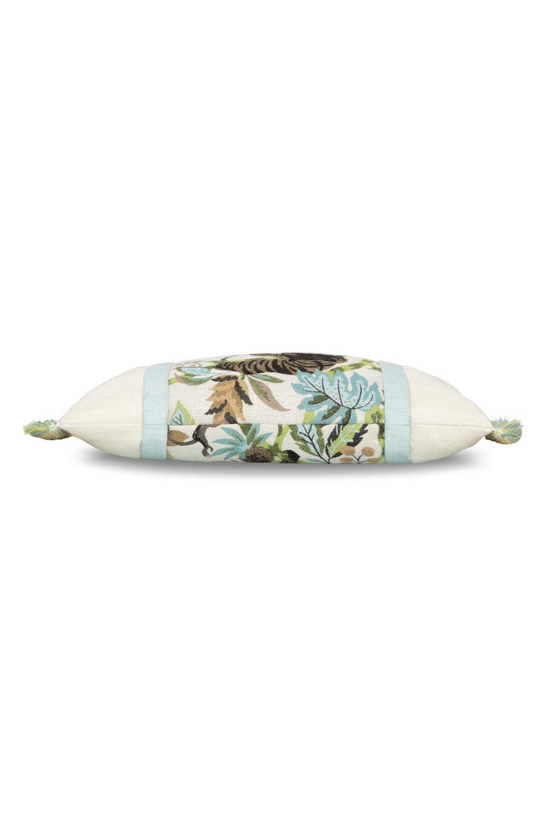 Monteverde Panelled With Tassels Indoor & Outdoor Woven Accent Pillow, Alternate, color, Multi