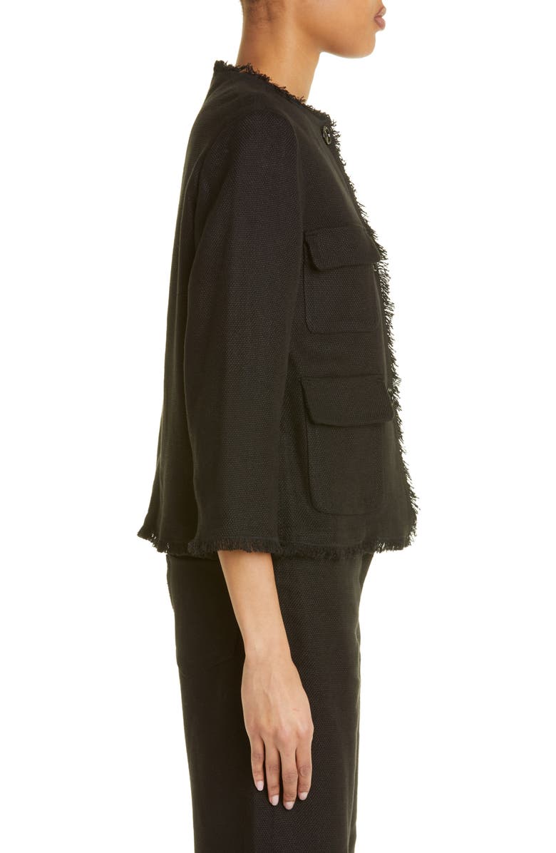 Max Mara Andreis Raw Edge Crop Jacket, Alternate, color,