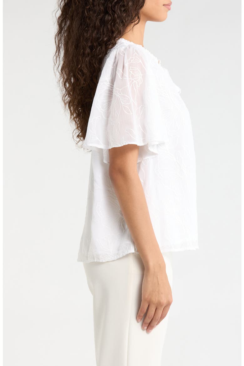 Tie Neck Top, Alternate, color, ULTRA WHITE