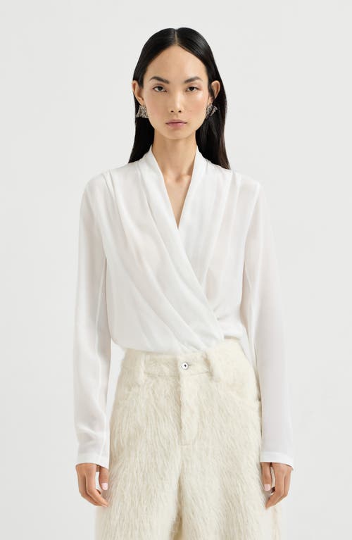 Brunello Cucinelli Women Silk Body Shirt In White