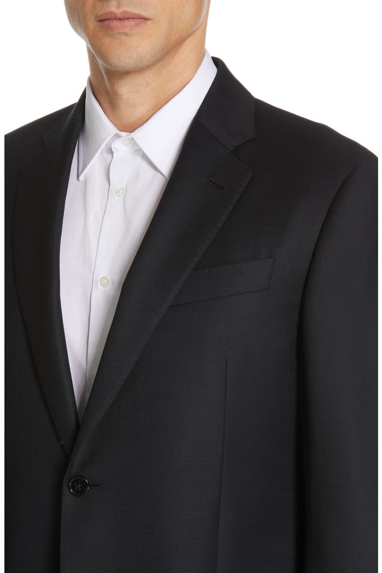 Trim Fit Wool Blazer, Alternate, color, SOLID BLACK