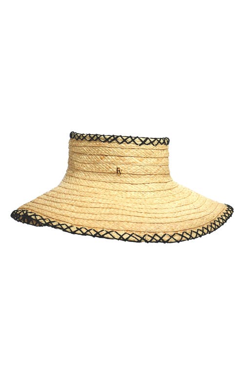 Frances Valentine Rollable Wide Brim Straw Visor