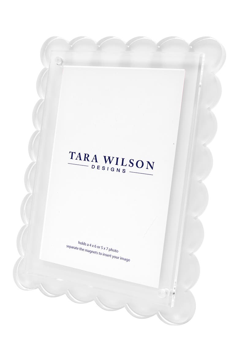 Scallop Picture Frame, Alternate, color, WHITE