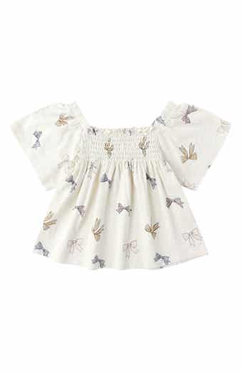 Kids' Kate Bow Print Smocked Top